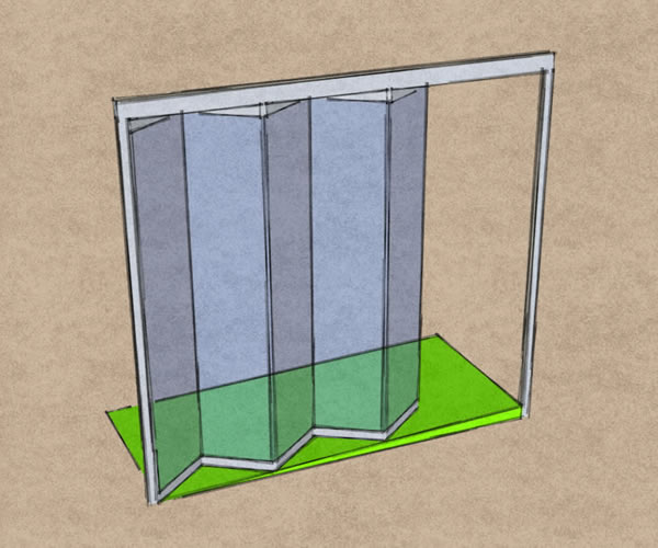 3D veranda vetro e alluminio sagomata